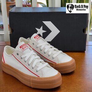 Converse Chuck Taylor All Star Lift Ox Leather A09795C Egret/Vintage White/Red